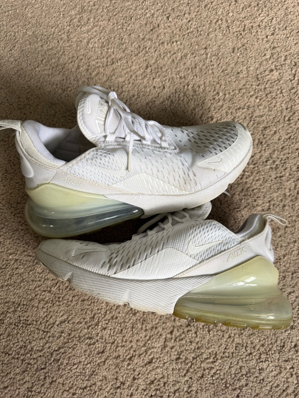 Nike Air Max 270 White Sneakers 6.5Y
